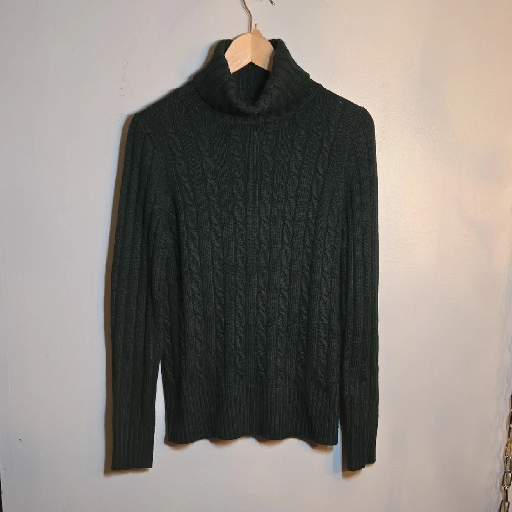 J. Crew Angora Rabbit Hair Cable Knit Turtleneck Viscose Sweater NWOT